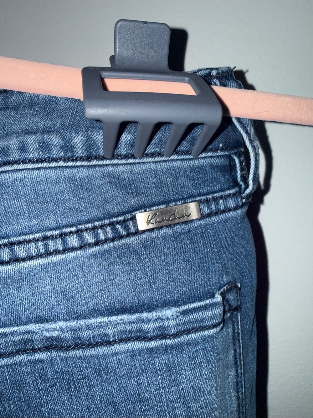 Women’s High-Rise Button-Fly Blue super Skinny Jeans - Picture 6 of 6